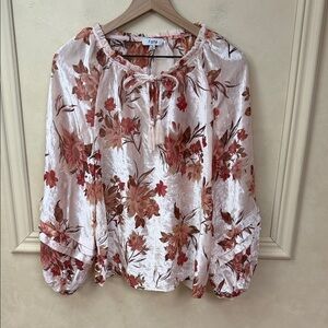 Fate Velvet Burnout Peasant Blouse